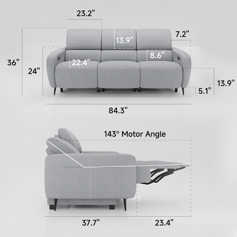 Aliving Three-Seater Power Zero Wall Recliner Sofa